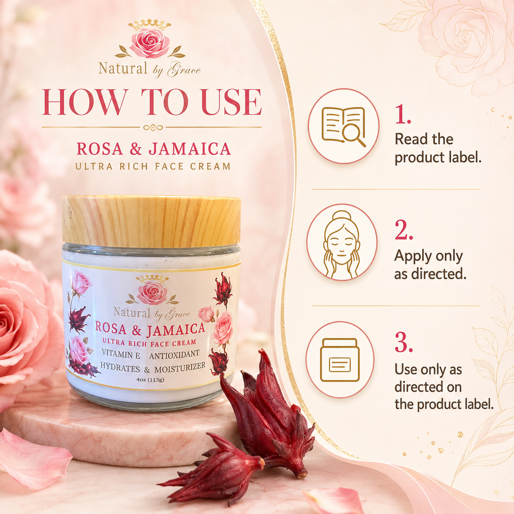NATURAL BY  GRACE CREMA DE ROSAS & JAMAICA