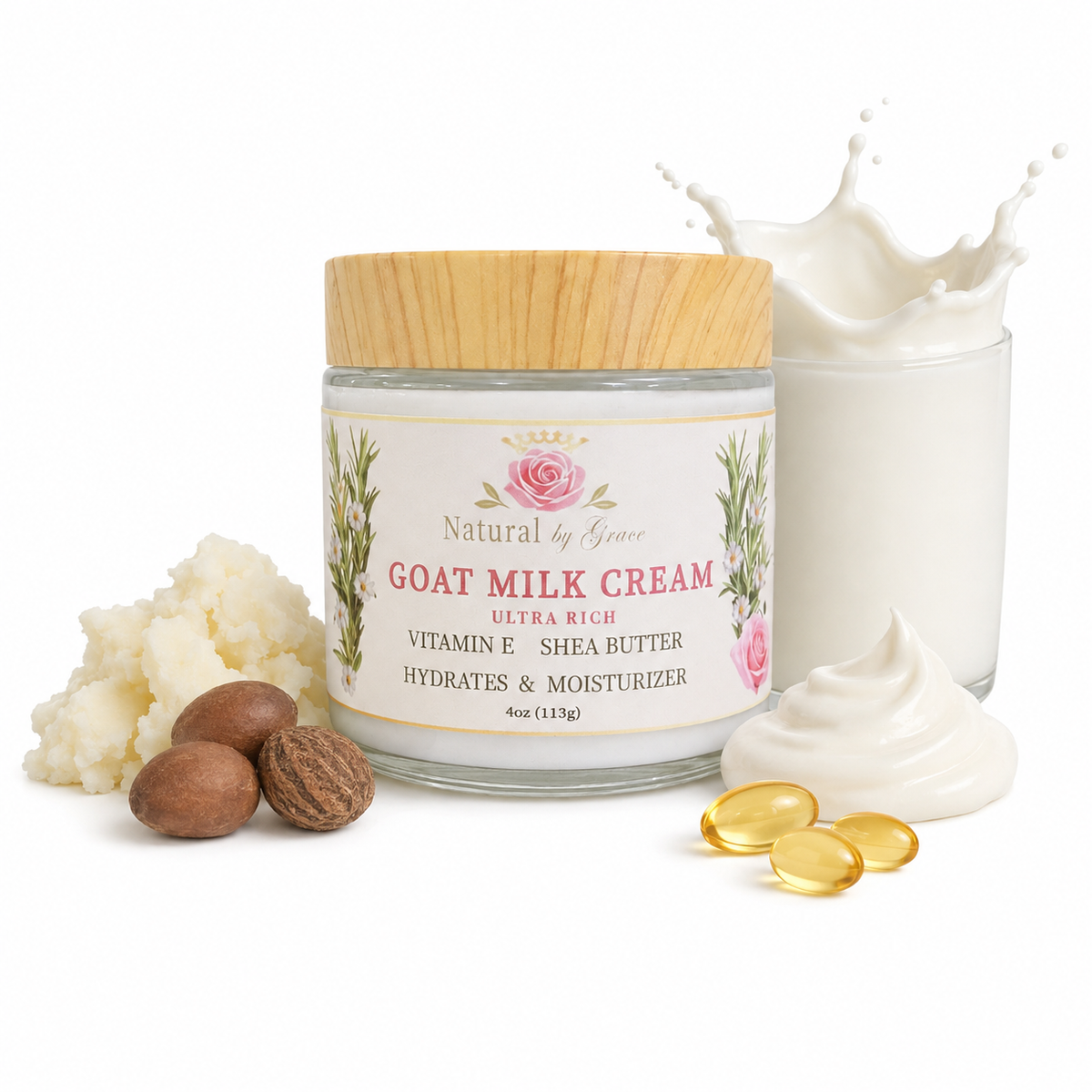 NATURAL BY  GRACE CREMA DE LECHE DE CABRA