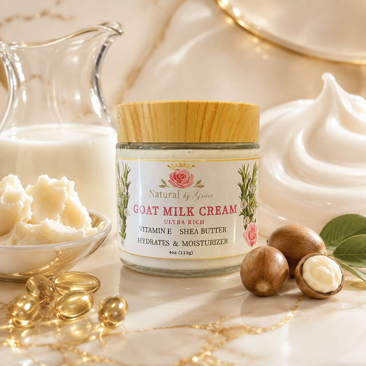 NATURAL BY  GRACE CREMA DE LECHE DE CABRA