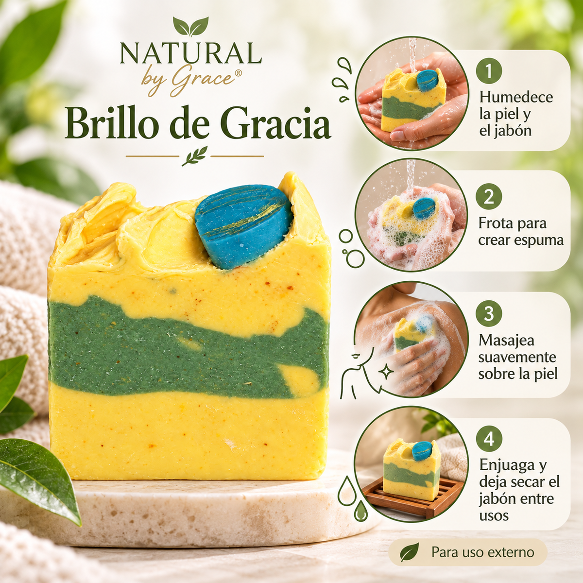 NATURA BY GRACE JABON BRILLO DE GRACIA PRE-VENTA & DISPONIBLE OCT-15