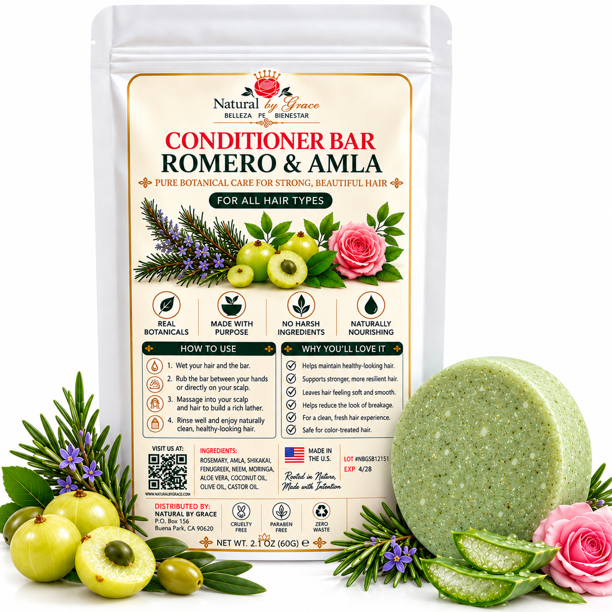 NATURA BY GRACE ROMERO CON AMLA  ACONDICIONADOR 70G