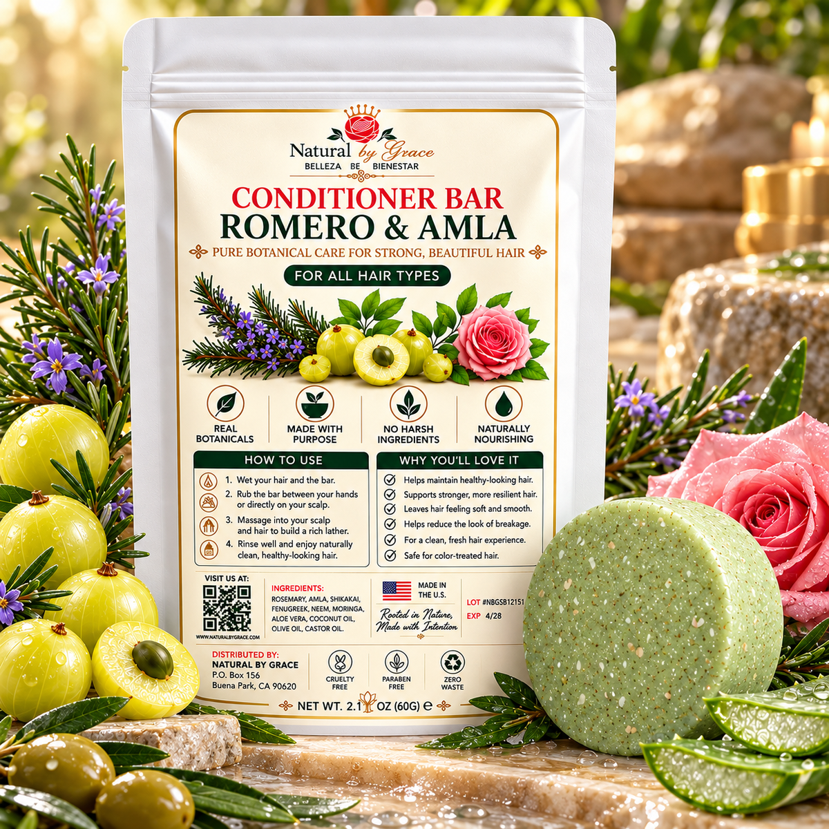 NATURA BY GRACE ROMERO CON AMLA  ACONDICIONADOR 70G