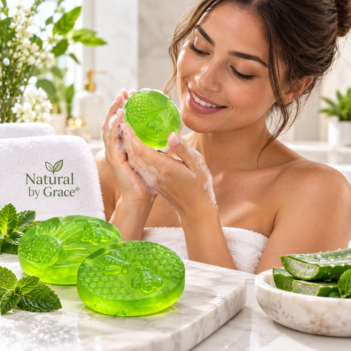 NATURA BY GRACE JABONES FEMENINO SABILA Y MENTA