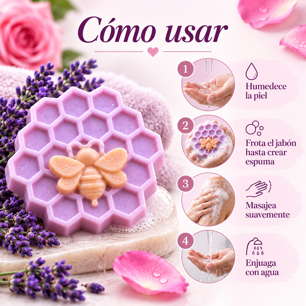 NATURA BY GRACE JABONES LAVANDA Y ROSAS