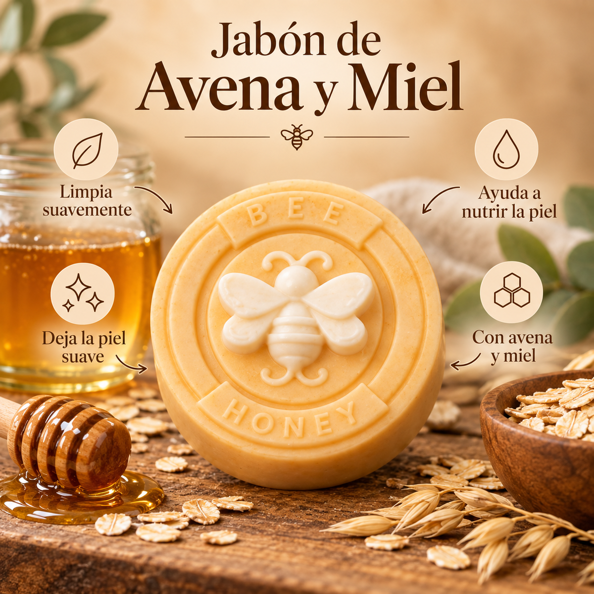NATURA BY GRACE JABONES AVENA & MIEL