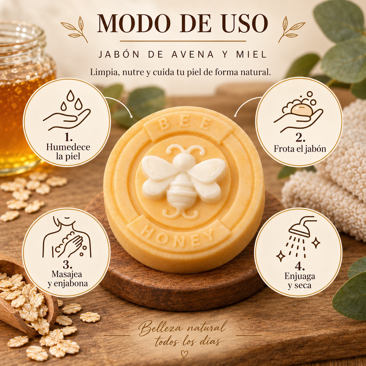 NATURA BY GRACE JABONES AVENA & MIEL