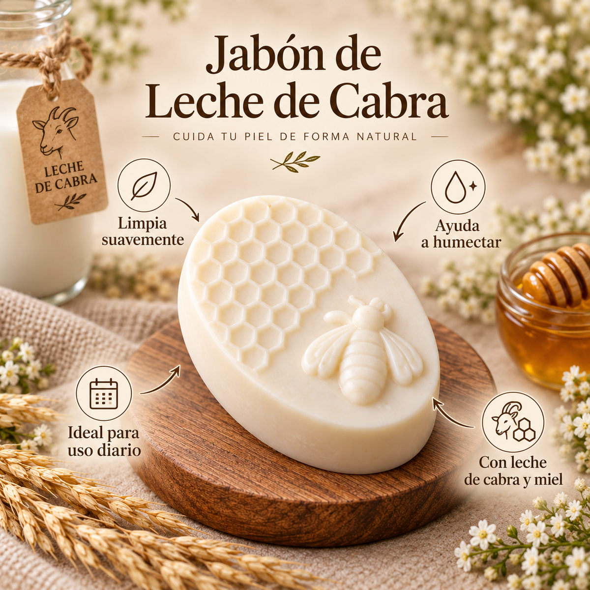 NATURA BY GRACE JABONES  DE LECHE DE CABRA