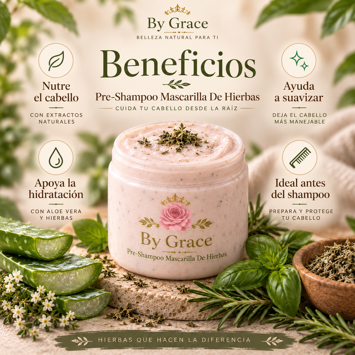 NATURA BY GRACE PRE-SHAMPOO DE HIERBAS