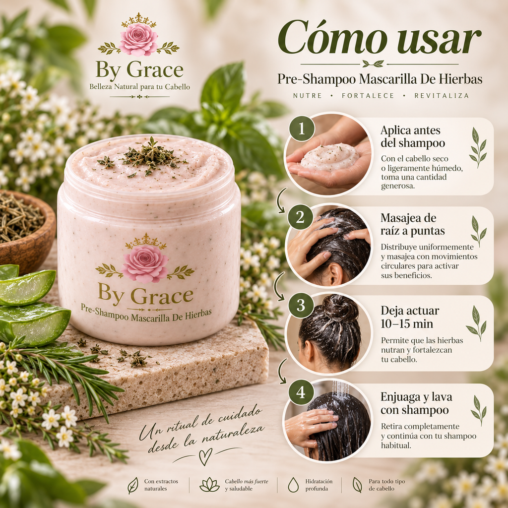 NATURA BY GRACE PRE-SHAMPOO DE HIERBAS