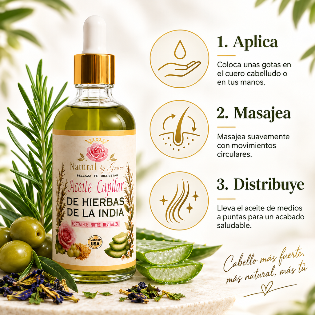 NATURA BY GRACE ACEITE DE LAS INDIAS PARA CABELLO