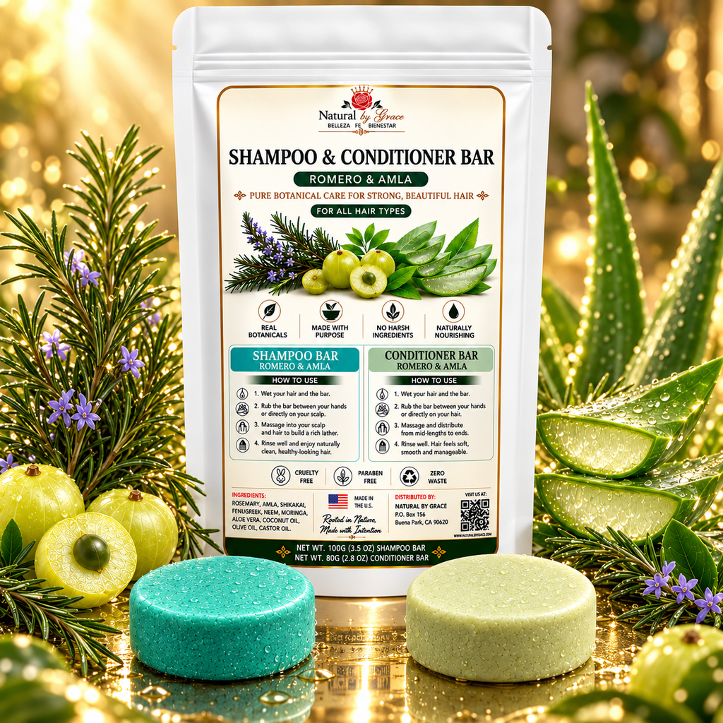NATURA BY GRACE ROMERO CON AMLA SHAMPOO 80G & ACONDICIONADOR 70G