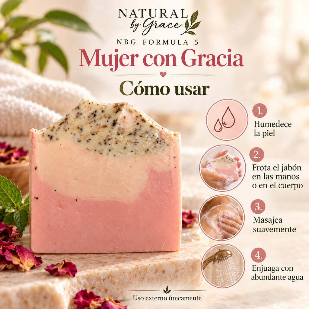 NATURA BY GRACE JABON MUJER CON GRACIA PRE-VENTA & DISPONIBLE OCT-15