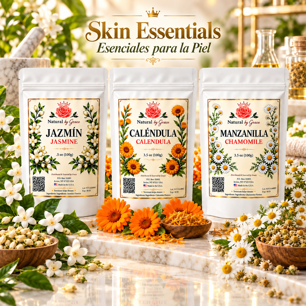 NATURA BY GRACE SKIN ESSENTIAL  COMBINACION JAZMIN - CALENDULA - MANZANILLA